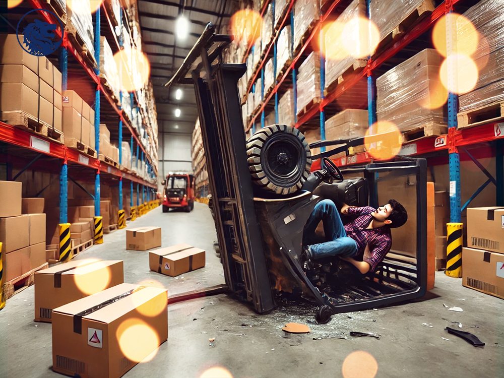 forklift tipped over