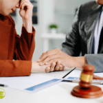 lawyer consoles client